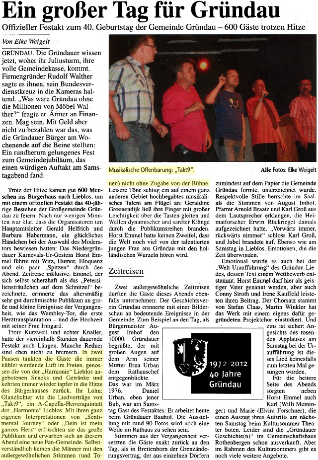 2012-08-20 festakt-gt Pressebericht GT zu 40 Jahre Gründau Festakt (gemarkert)